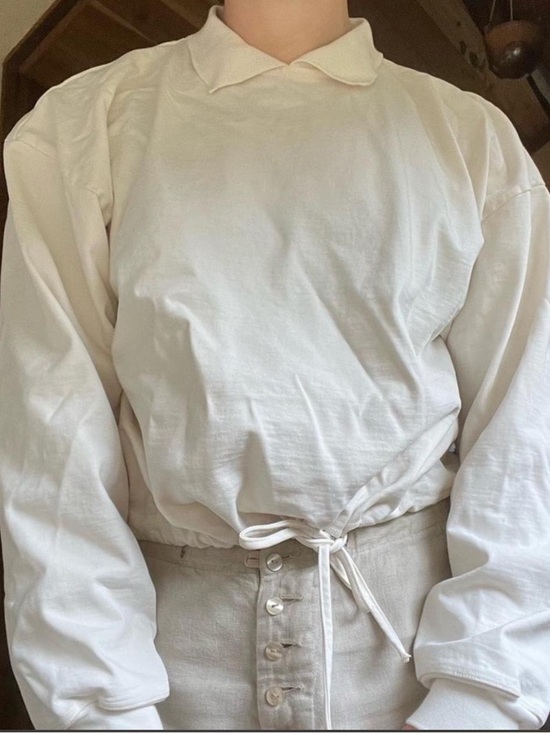 Rudy Jude Tops - Rudy Jude The Peter Shirt Organic Cotton xs white collared drawstring